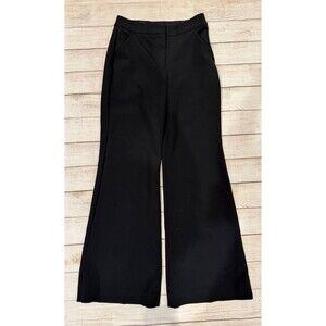 Express Editor Black Flare Leg Pants Slacks Size 0 Short